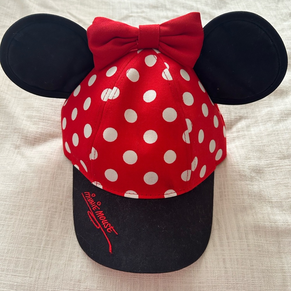 Disney Red and White Polka Dot Minnie Mouse Hat